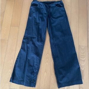 Brandy Melville J. Galt Navy Wide-Leg Drawstring Pants size small